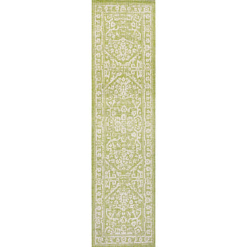 Malta Bohemian Medallion Textured Weave Indoor/outdoor Runner Rug